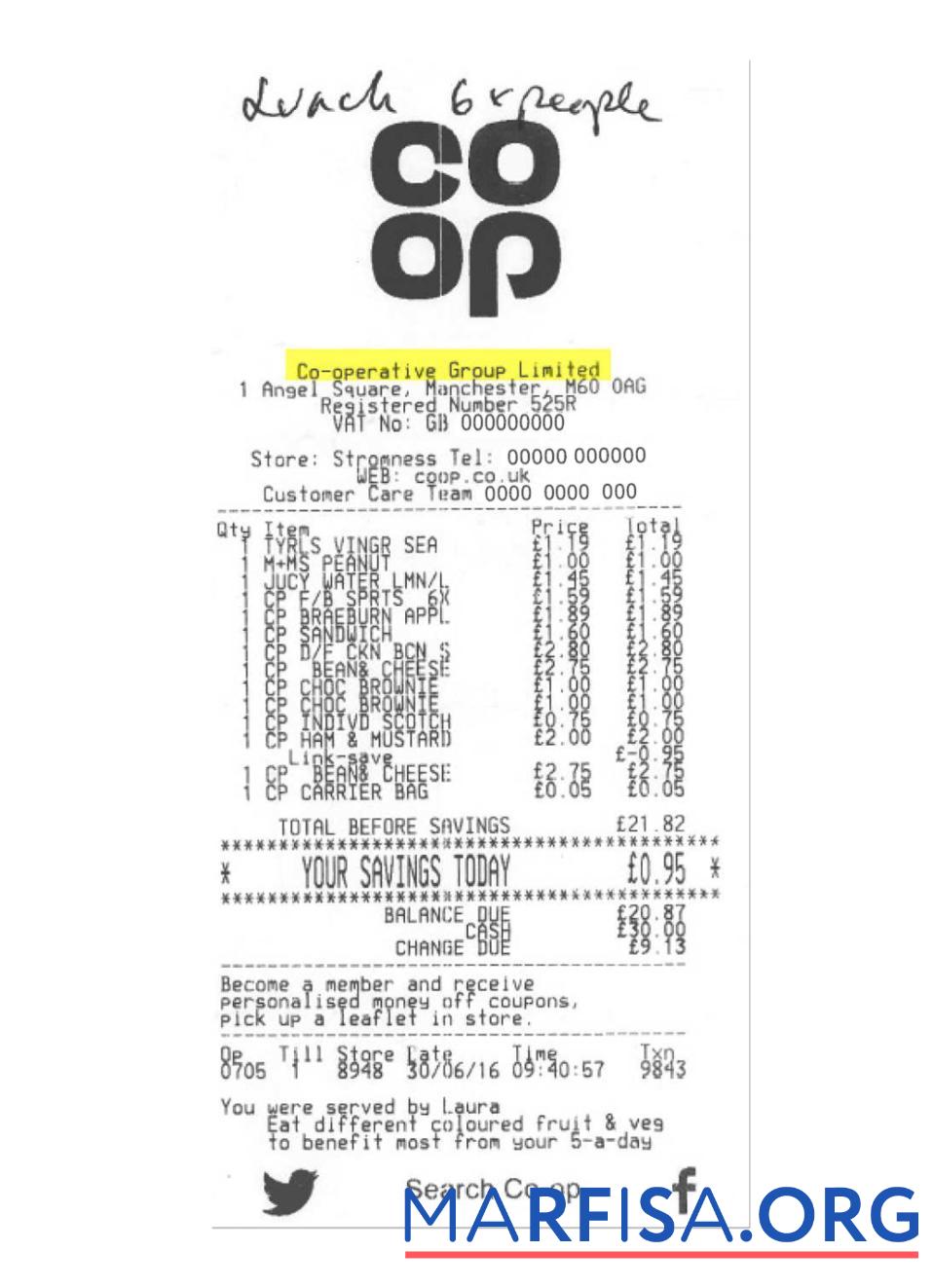 Downloadable CO OPERATIVE GROUP LIMITED payment check template